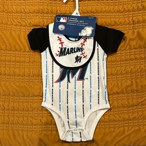 Baby MLB Marlins Onsie and Bib